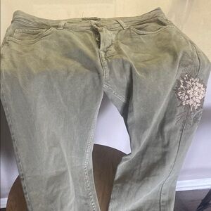 Zara Man Olive Green Jeans
